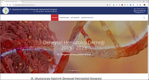 9. Uluslararası Katılımlı Deneysel Hematoloji Kongresi - 2023